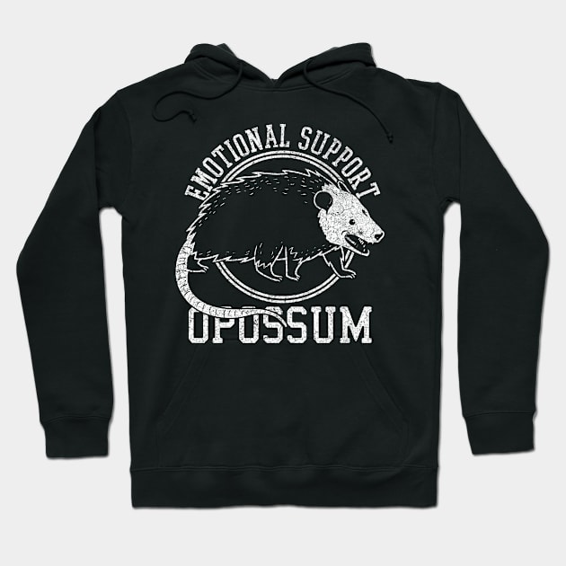 Vintage Emotional Support Opossum Hoodie by neira